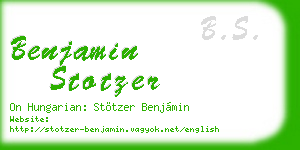 benjamin stotzer business card